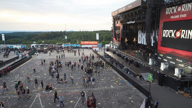 The festival site was evacuated over a terror threat. 