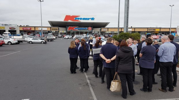 Staff and customers have been evacuated from the Burwood Kmart store.