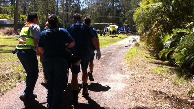 A helicopter was tasked to airlift the boy to a Brisbane hospital.