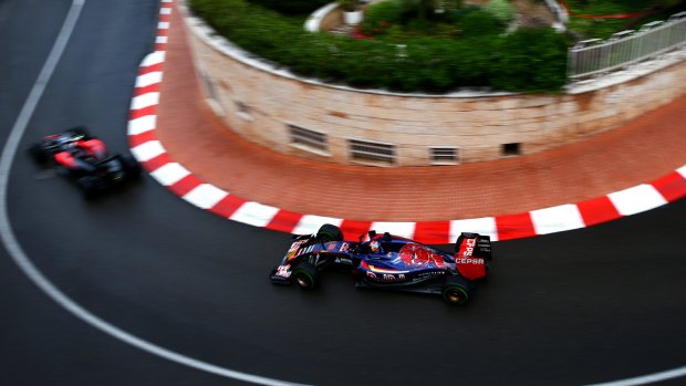 MONTE-CARLO, MONACO - MAY 21:  Max Verstappen of Netherlands and Scuderia Toro Rosso drives during practice for the Monaco Formula One Grand Prix at Circuit de Monaco on May 21, 2015 in Monte-Carlo, Monaco.  (Photo by Dan Istitene/Getty Images)