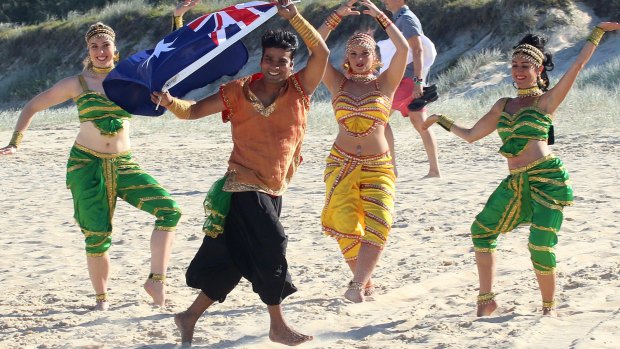 Prafulla Parida, Bollywood actor and dancer, who receives his citizenship on Australia Day.