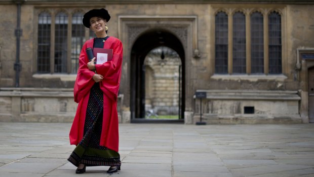 Myanmar pro-democracy leader Aung San Suu Kyi after receiving an honorary doctorate at Oxford University 2012. 