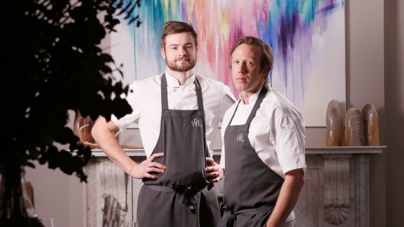 Chefs Thomas Woods (left) and Hayden McFarland have closed their restaurant Woodland House.