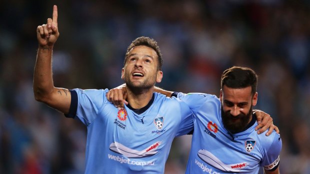 Killer Bs II: Bobo and Alex Brosque have formed an impressive partnership up front for Sydney this season.