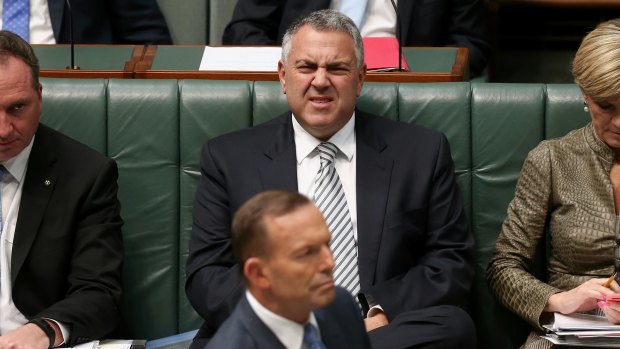 Treasurer Joe Hockey, pictured in question time, has been accused of making 'policy on the run' on the issue.