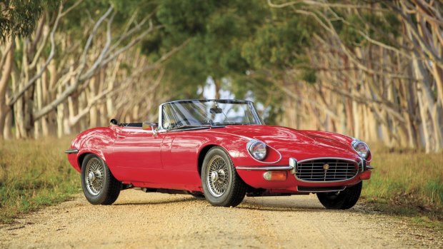 The costliest item in the John Calvert collection was this 1972 Jaguar E-type, which sold for $230,000 IBP.