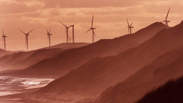 Wind generators on the coast near Port Fairy.