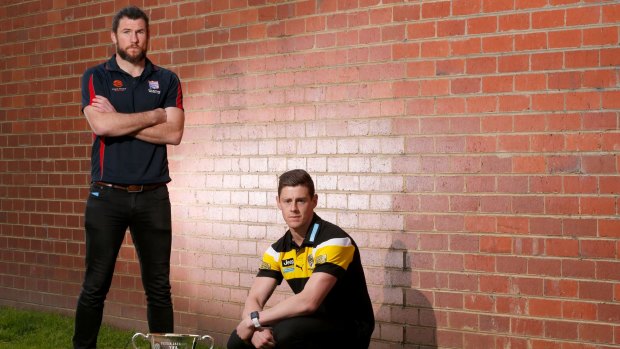 Port Melbourne and Richmond decider: Captains Toby Pinwill and Sam Darley.