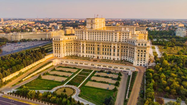 Palace of the Parliament Bucharest, Romania .