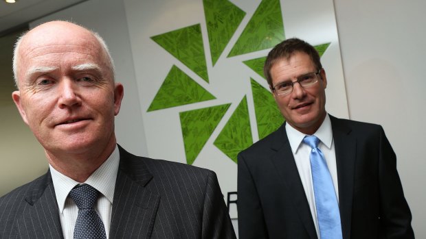 Ready to talk: Programmed chairman Bruce Brook, left, says the position of CEO in any merged entity - previously earmarked for Chris Sutherland, right - was 'up for discussion'. 
