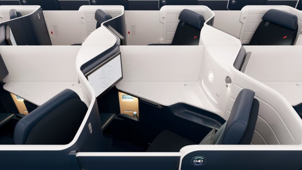 The new Air France business class seats.