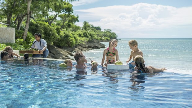 Sundara Pool at Four Seasons Bali resort at Jimbaran Bay.