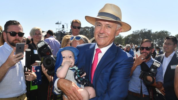 Prime Minister Malcolm Turnbull attends an Australia Day Citizenship Ceremony and Flag Raising event in Canberra on Friday.