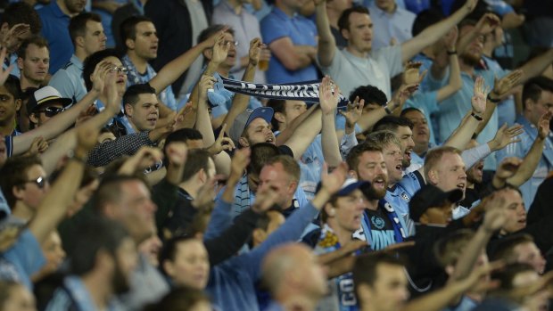 Passionate: Sydney FC supporters in full voice.