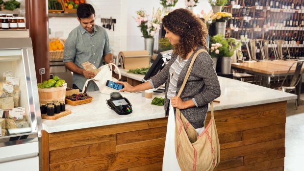 Existing contactless terminals in shops work with Android Pay.