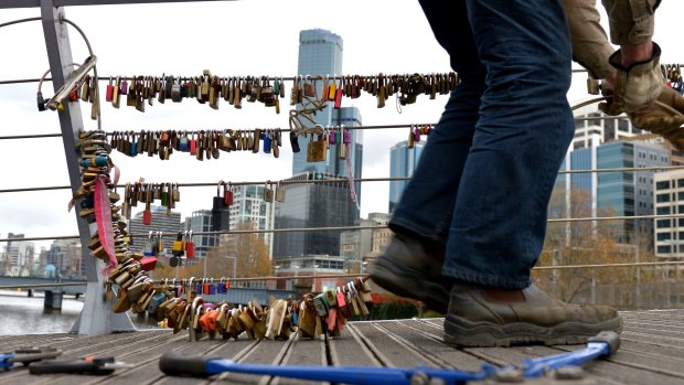 Love locks removed from the Southbank footbridge in May are going to be made into artworks and sold for charity.