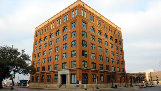 The red brick, seven-storey building is now known as the the Dallas County Administration Building.