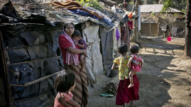 The Kutapalong Rohingya refugee camp  in Cox's Bazar, Bangladesh. More than 65,000 Rohingya have fled across the Myanmar-Bangladesh border  since October, after the Burmese army launched what it calls "clearance operations" in response to an attack on border police.
