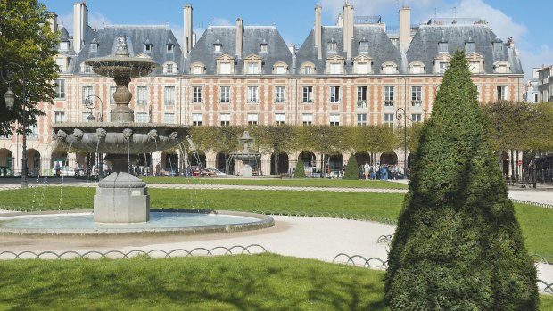 The Place des Vosges, in the Marais district, is one of the most beautiful squares in Paris.
