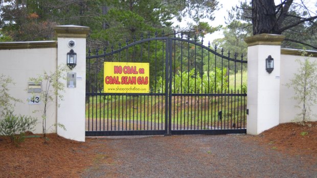 The gate of Nicole Kidman and Keith Urban's Sutton Forest mansion.