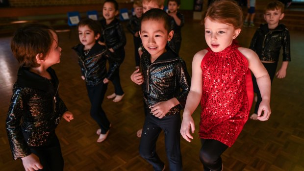 Class KG from Annandale Public School in a dress rehearsal for <I>Dancing in the Dark</i>.