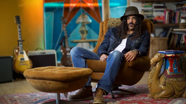 Brant Bjork - stoked to be up front singing and playing guitar.