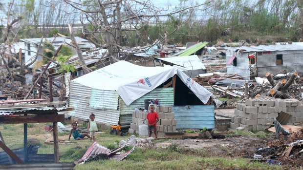 Fiji's Koro Island was badly damaged by Cyclone Winston in March.