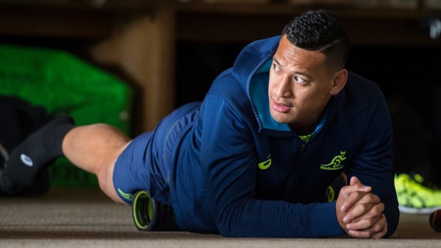 Injury cloud: Israel Folau has been struggling with an ankle complaint.