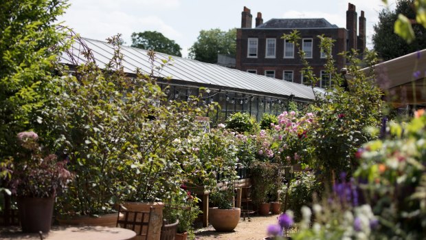 Bygone era: Petersham Nurseries Cafe is located within the grounds of Petersham House, a restored mansion.