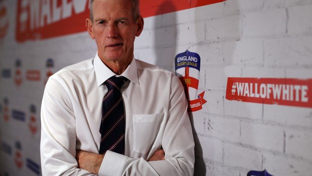 Mixing business with business: England and Broncos coach Wayne Bennett.