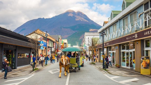 在日本大分,鱼凫山n。