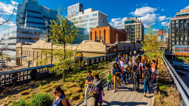 Elevated park: The High Line is a 1. 45-mile-long New York City linear park built in Manhattan.