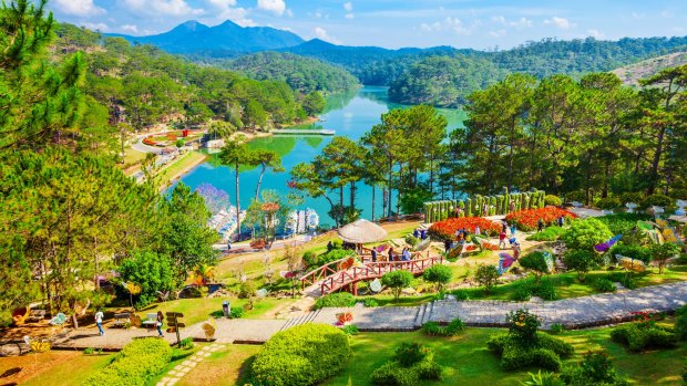 The Valley of Love park or Thung Lung Tinh Yeu in Dalat, Vietnam.