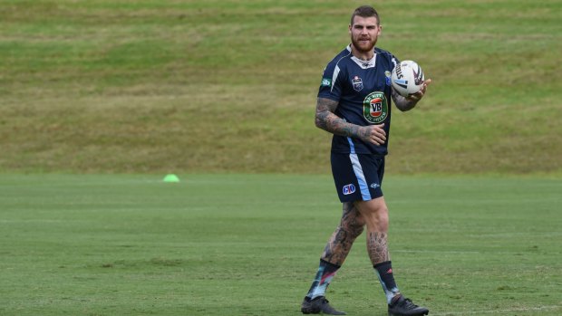 Incumbent:  Fullback Josh Dugan at training.