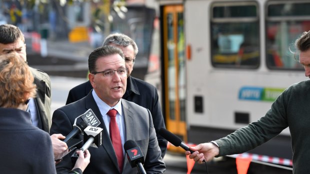 Acting transport minister John Eren said Domain Road would be closed for five years.