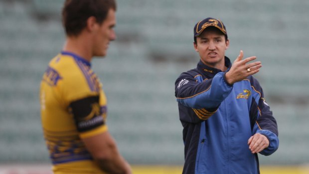 Way back when: Jason Taylor directs traffic at a Parramatta Eels training session in May 2006.