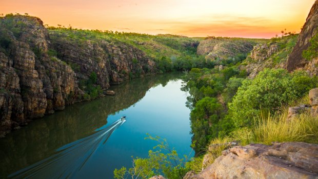 Katherine Gorge at sunset.