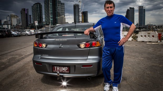 Morris Boccabella is selling his "Trump" number plates on Gumtree.