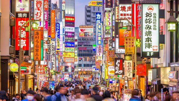 Tokyo's Shinjuku district is one of the city's nightlife hubs.