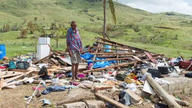 Children are traumatised by images of natural disasters, such as the effects of Cyclone Winston in Fiji. 