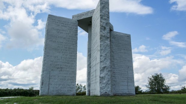 The enigmatic roadside attraction was built in 1980 from local granite, commissioned by an unknown person or group under the pseudonym R.C. Christian.