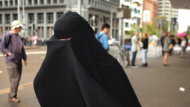 Fatima Elomar leaves Downing Centre courts earlier this year.