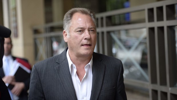 Jeremy Kewley outside Melbourne Magistrates Court in 2014.