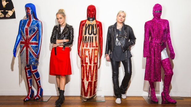 Discount Universe designers Cami James (left) and Nadia Napreychikov are exhibiting their archive from the past six years.