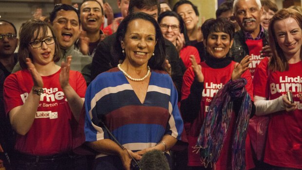 Left-aligned Linda Burney, who won Barton, is already being touted someone who is ready to be moved straight on to frontbench.