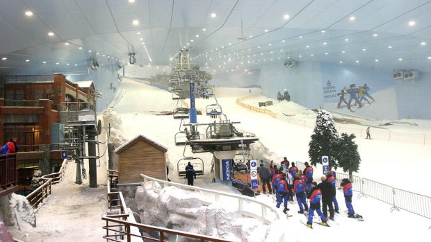 The Ski Dubai indoor ski slope.