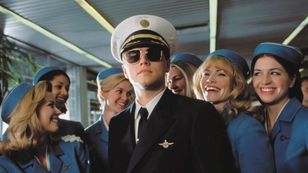 Leonardo DiCaprio poses as a pilot in the movie 'Catch Me If You Can'.