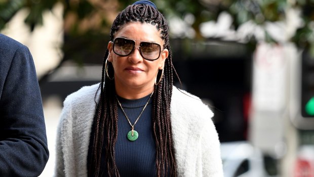 Jazz Dior arrives at the Downing Centre Local Courts in Sydney on Thursday.