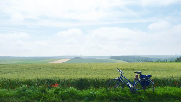 Cycling through Flanders Fields.