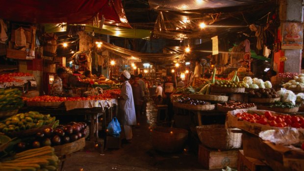 Magical: A Kolkata fruit and vegetable market.
